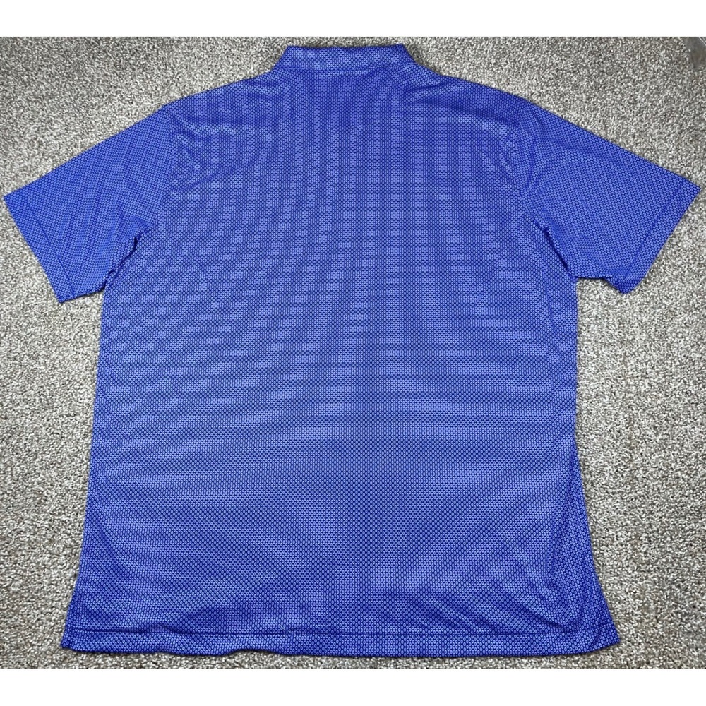 Peter Millar Featherweight Polo Shirt XXL Blue Geometric Knot UPF 850 *Golf Logo - Picture 5 of 10